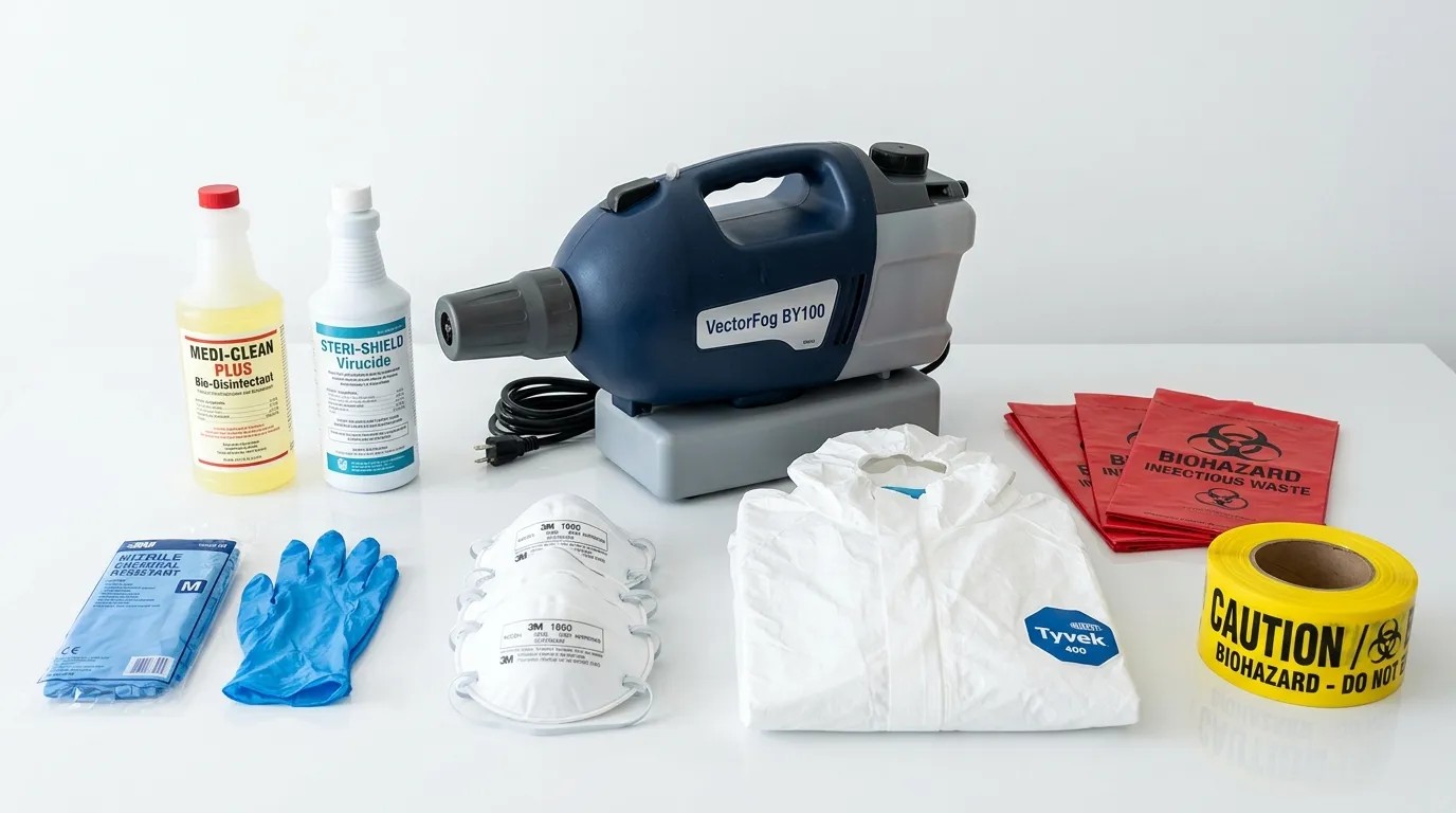 Professional biohazard remediation crew working in Osprey